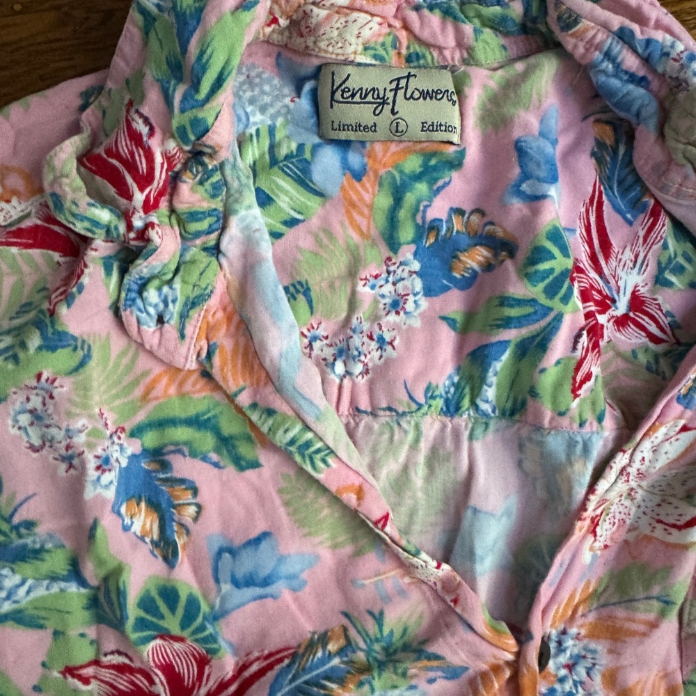 Kenny Flowers Men's Floral Hawaiian Shirt - Pink - Picture 2 of 4